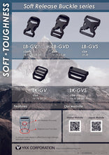 Load image into Gallery viewer, YKK | 38MM (1-1/2”) High-strength Non-adjust POM Break Resistant Side Release Buckle | LB-GVS
