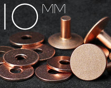 Load image into Gallery viewer, RIVETER | 10mm Solid Copper Belt Rivet & Burr | ER-BR10