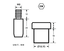 Load image into Gallery viewer, YKK | 15mm Convex Top Twin-prong Press Snap Fastener | YTC15-SX70