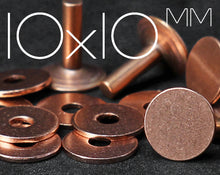 Load image into Gallery viewer, RIVETER | 10mm Solid Copper Belt Rivet & Burr | ER-BR10