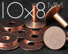 Load image into Gallery viewer, RIVETER | 10mm Solid Copper Belt Rivet & Burr | ER-BR10