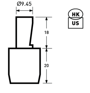 9.5mm Double Cap Flat Head Rivet | EK-DF95*75