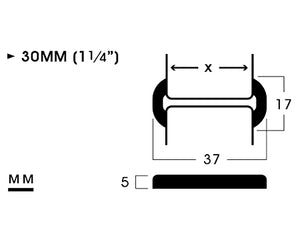 30MM (1-1/4”) ヘビーデューティー POM ループ | B2L-3