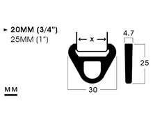 Load image into Gallery viewer, 20MM (3/4”), 25MM (1”) POM D-ring | B2D-12