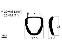 Load image into Gallery viewer, UTX / Duraflex | 20MM (3/4”), 25MM (1”) POM D-ring | C3D-9