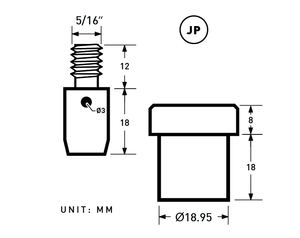 18mm Flat Top Brass Eyelet | EE-F18