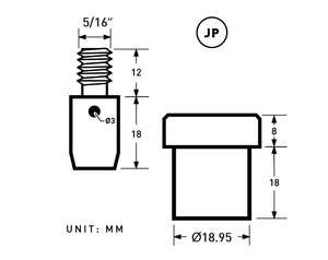 Kane-M | 13mm Double-sided Plastic Press Snap Fastener | KMPS-B13 [Plasma 12]