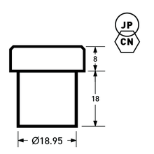 画像をギャラリービューアに読み込む, 中空型ジーンズボタン用アルミタック | KAT-95L95