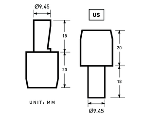 Kane-M | 13mm Double-sided Plastic Press Snap Fastener | KMPS-B13 [Plasma 12]