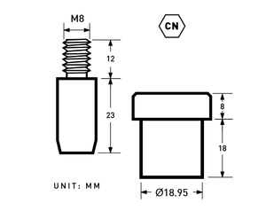 Kane-M | 15mm Double-sided Plastic Press Snap Fastener | KMPS-B15 [Plasma 12]