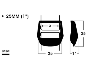 25MM (1”) POM Strap Adjuster | A1SA-2