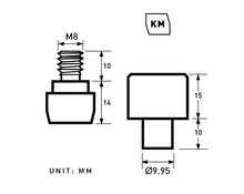 Load image into Gallery viewer, YKK | 15mm Convex Top Aluminum Snap Fastener | YC15-SWP30
