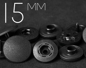 FJA | 15mm Double-sided Plastic Press Snap Fastener | APS-MA15