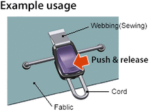 Load image into Gallery viewer, NIFCO | 3.0MM POM Pulling Cord Lock with 10MM (3/8”) Slot | B5-CLTS