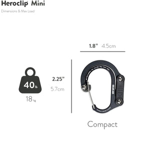 Heroclip | Multifunctional Carabiner Gear Clip and Hook | CA-A14