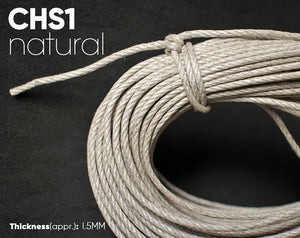 [ POMO ] 1.5mm Pre-cut / Pre-tied Waxed Hemp Cotton String | CHS1