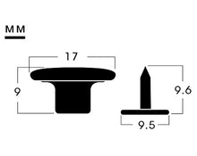 Load image into Gallery viewer, 17mm Open-top Laurel Wreath Jeans Button | EHCB-LA168