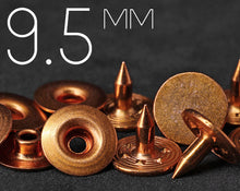 Load image into Gallery viewer, 9.5mm Bull&#39;s Eyet Rivet with Solid Copper Tack | EK-WR95B