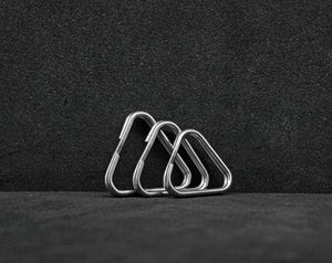 12 / 14 /  15.5 / 17 MM 304 Stainless Steel Triangle Split Ring | EKR-SC