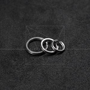 6.5 /  8.5 / 10.5 MM 304 Stainless Steel Flat Mini Split Ring | EKR-SE