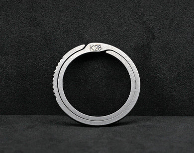 K28 | 28MM Titanium Flat Split Ring | EKR-TD28