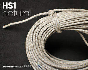 [ POMO ] 1.5mm Pre-cut / Pre-tied Waxed Hemp Cotton String | HS1