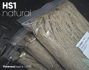 [ POMO ] 1.5mm Pre-cut / Pre-tied Waxed Hemp Cotton String | HS1