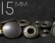 YKK | 24L / 15MM Convex Top S-spring Snap Fastener | YC15-SW35