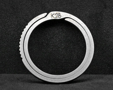 K28 | 28MM チタンフラットスプリットリング | EKR-TD28