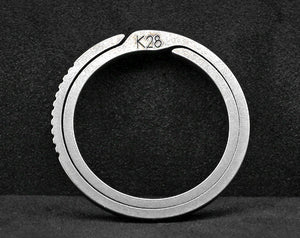 K28 | 28MM Titanium Flat Split Ring | EKR-TD28