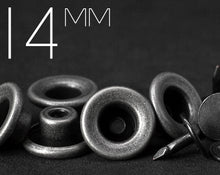 Load image into Gallery viewer, RIVETER | 14mm Concave-top Donut Jeans Fly Button with Copper Tack | KHCB-PC14