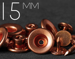 15mm Concave-top Donut Jeans Button with Copper Tack | KHCB-PC15