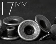 Load image into Gallery viewer, RIVETER | 17mm Concave-top Donut Jeans Button with Copper Tack | KHCB-PC17