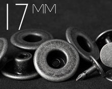 이미지를 갤러리 뷰어에 로드 , 솔리드 구리 태크가 있는 17mm 플랫탑 도넛 청바지 버튼 | KHCB-PF17