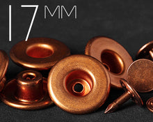 Load image into Gallery viewer, RIVETER | Short-shank Full-brass 17mm Flat-top Donut Jeans Button | KHCB-PF17