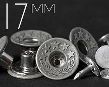 Load image into Gallery viewer, RIVETER | { LIMITED } 17mm Long-shank 5 STARS &amp; WREATH Jeans Button | KSCB-L5C17