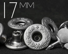 画像をギャラリービューアに読み込む, RIVETER | 17mm Long-shank ONE STAR &amp; WREATH Jeans Button | KSCB-LA17