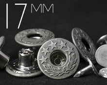 Load image into Gallery viewer, RIVETER | 17mm Long-shank 5 STARS &amp; WREATH Jeans Button | KSCB-LB17