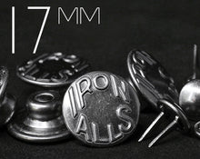 Load image into Gallery viewer, RIVETER | [ LIMITED EDITION ] 17mm Full-iron IRON ALLS Two Pronged Jeans Button | KTCB-IA17