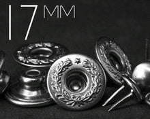 画像をギャラリービューアに読み込む, RIVETER | 17mm Full-iron LAUREL WREATH Two Pronged Donut Jeans Button | KTCB-L17