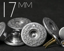 画像をギャラリービューアに読み込む, YKK | 16.8mm IWJ シングルプロングジーンズボタン | YPCB-W168