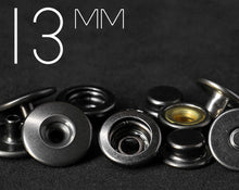 Load image into Gallery viewer, YKK | 13mm Hollow Convex Top Full Brass Snap Fastener | YHC13