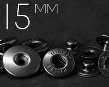 Load image into Gallery viewer, YKK | 15mm Hollow Convex Top Full Brass Snap Fastener | YHC15