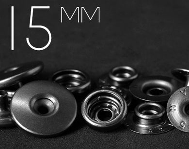 YKK | 15mm Hollow Convex Top Full Brass Snap Fastener | YHC15