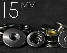 Load image into Gallery viewer, YKK | 15mm Hollow Convex Top Full Brass Snap Fastener | YHC15