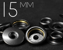 Load image into Gallery viewer, YKK | 15mm Hollow Convex Top Full Brass Snap Fastener | YHC15