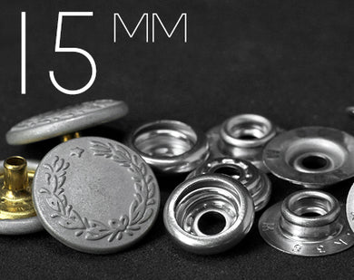 YKK | 15mm Laurel Wreath Ring-spring Snap Fastener | YL15C-SK35M