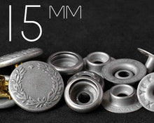 Load image into Gallery viewer, YKK | 24L / 15MM LAUREL WREATH Ring-spring Press Snap Fastener | YL15J-PMX
