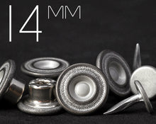Load image into Gallery viewer, YKK | 14mm NET-PATTERN Jeans Button with Extra-long Aluminum Tack | YPCB-INA14E