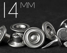 Load image into Gallery viewer, YKK | 14mm NET-PATTERN Jeans Button with Extra-long Aluminum Tack | YPCB-INA14E